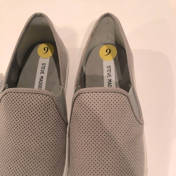 🆕Steve Madden slip on grey sneakers Sz 9 - Picture 5 of 11